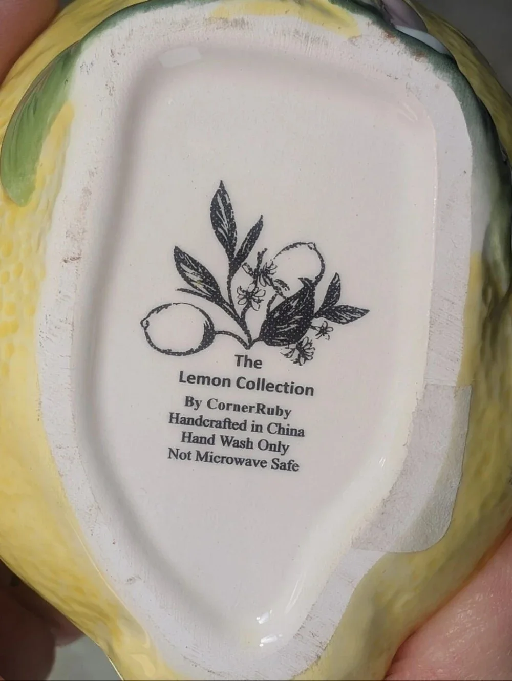 Lemon Collection by Ruby Corner Lemon Shaped Ceramic Creamer Pitchers